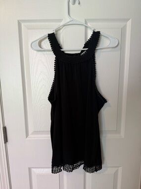 Maurice’s Black Tank Top. Tie back.